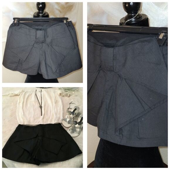 Black Shorts with Bow Detail - Picture 1 of 14